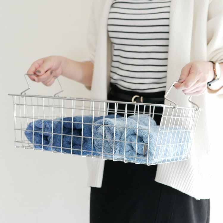 Stacking Basket S Silver