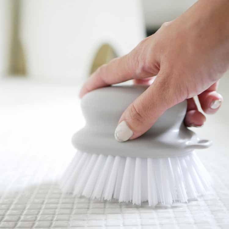 grey bath brush