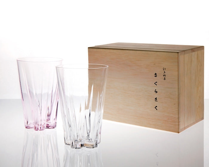 SAKURASAKU glass Tumbler 紅白set サクラサクグラス タンブラー紅白セット