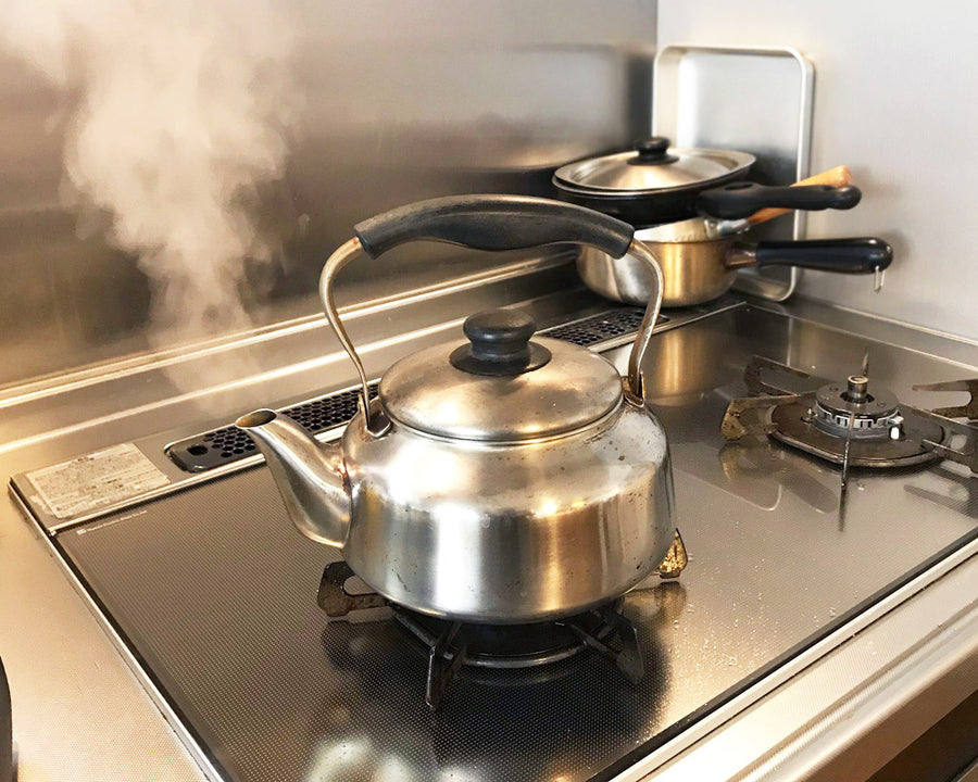 Stainless steel kettle designed by Sori Yanagi
