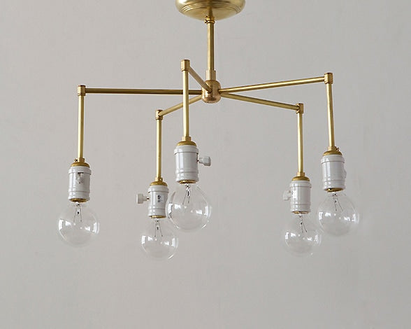 Solid Brass Lamp 5ARM Porcelain Solid Brass Lamp 5ARM Porcelain