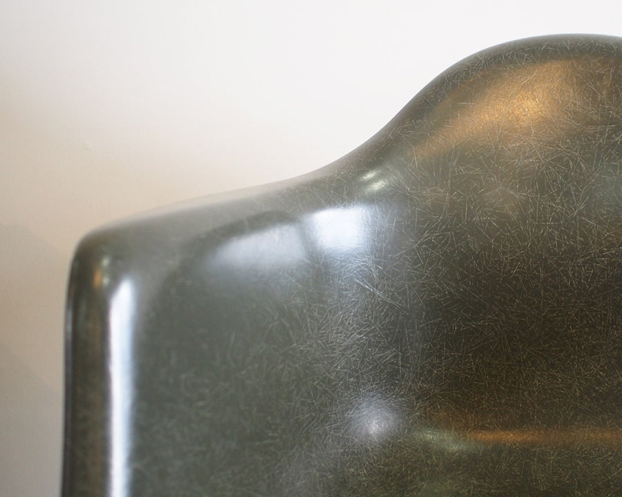 GS Fiberglass Arm Shell Rocker Chair by Modernica Elephant