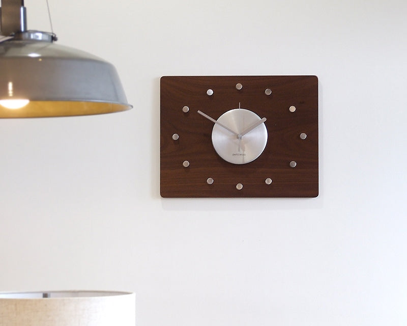 Wall Clock Walnut プライウッド ウォールクロック ウォールナット