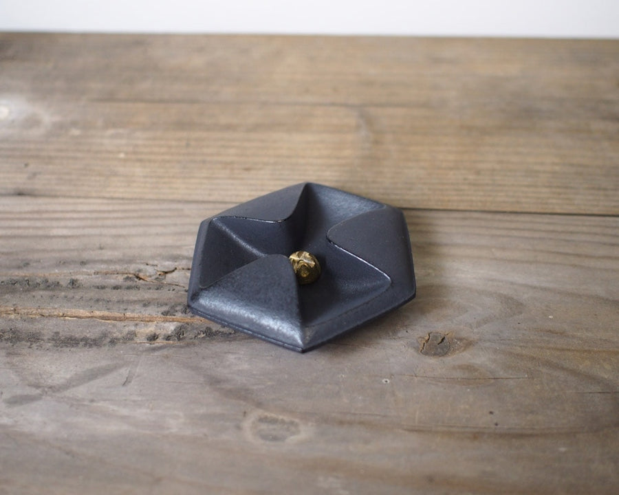Nambu Ironware Hexagonal Incense Holder