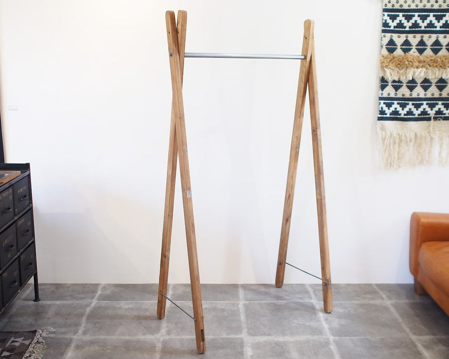 Teak Wood Garment Rack チークウッド ガーメントラック