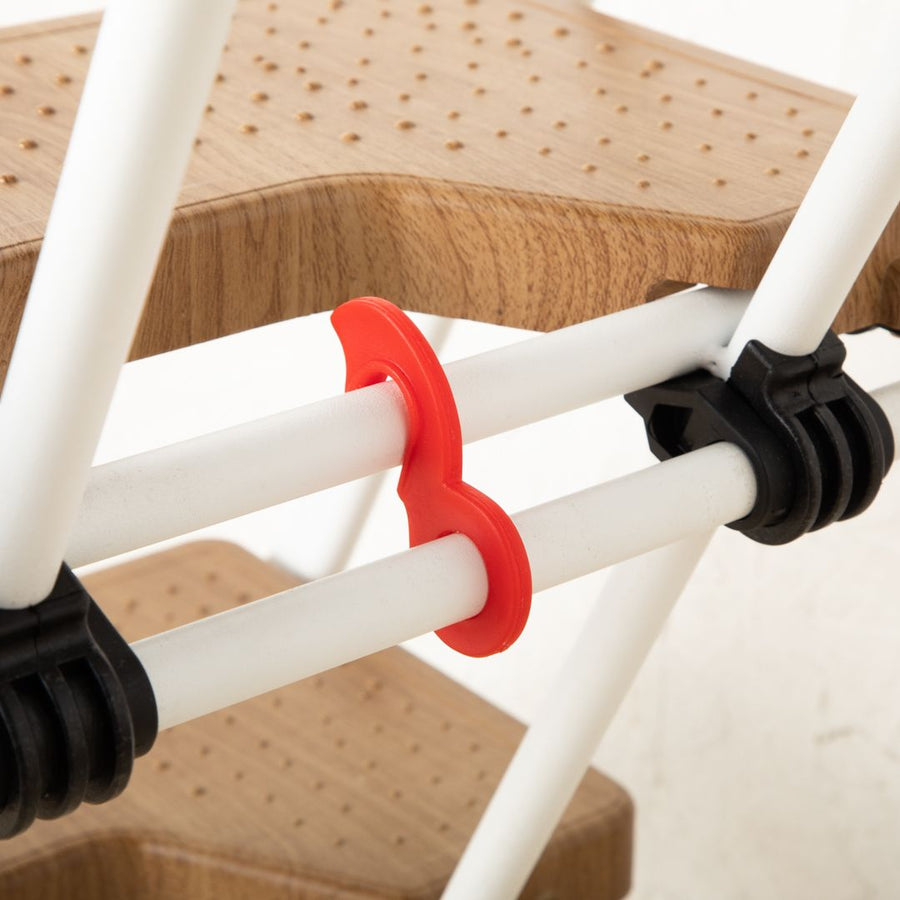 Oak White Folding Steps, 3 Steps