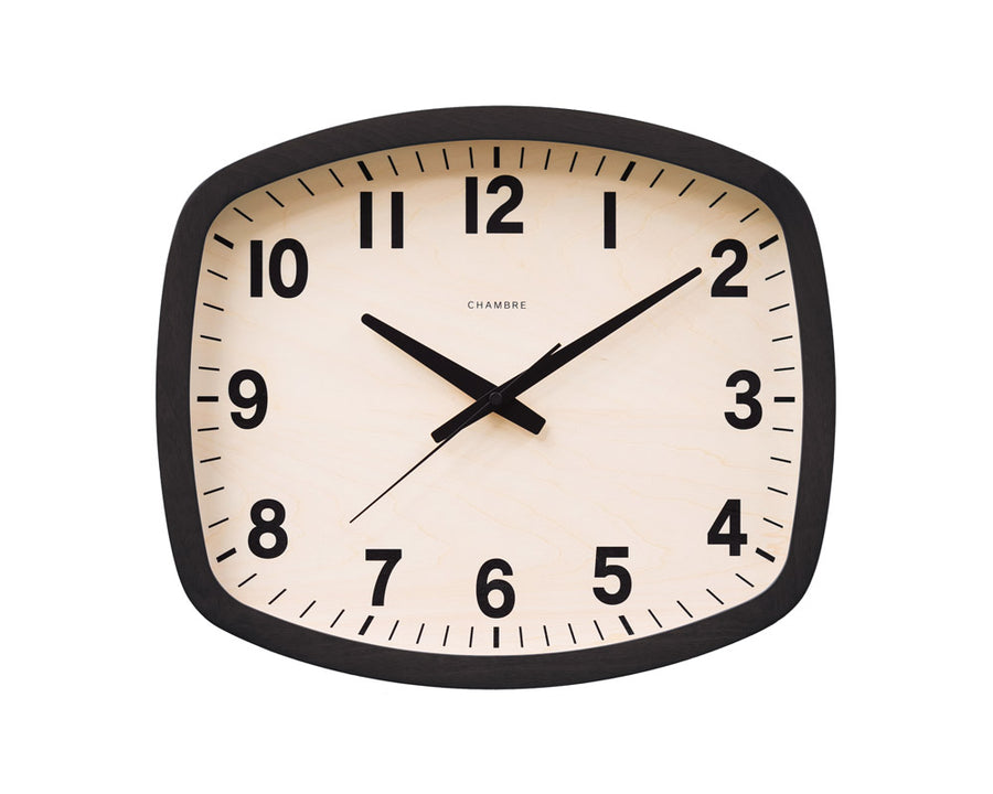 R-SQUARE BLACK CLOCK アールスクエアブラック 電波時計