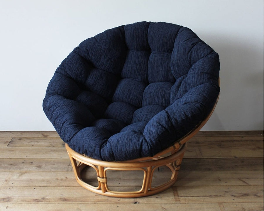 WICKER EASY CHAIR / STOOL NAVY ウィッカーイージーチェア/スツール ネイビー