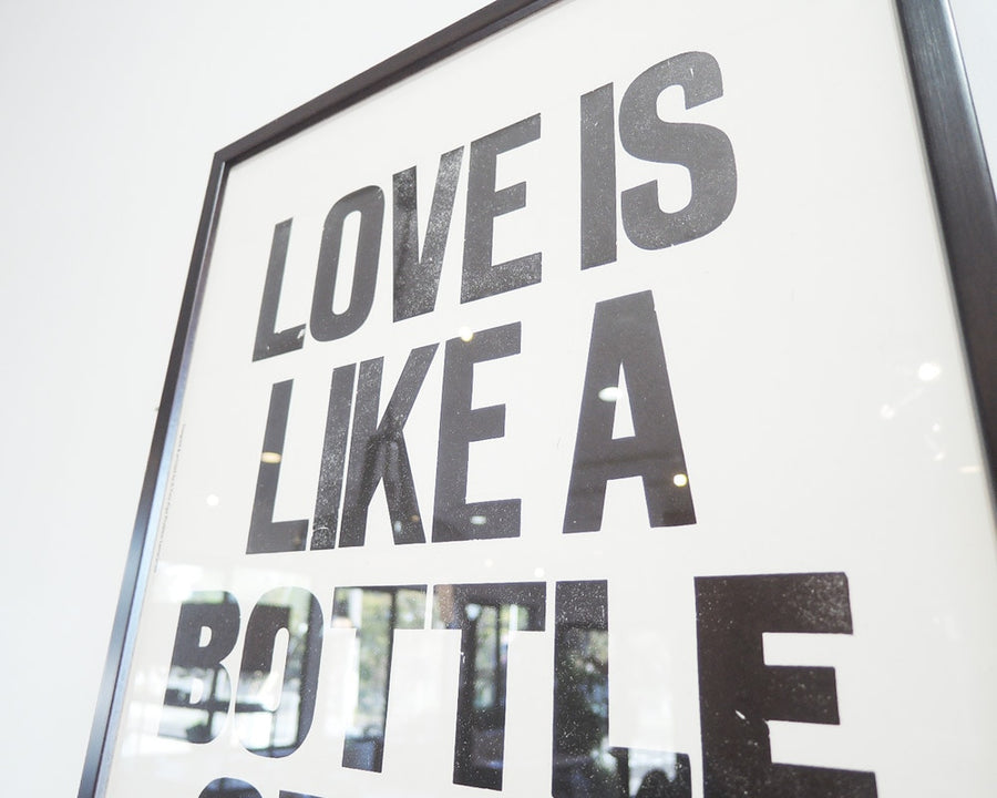 LOVE IS LOKE A BTTLE POSTER ラブイズライクアボトル ポスター