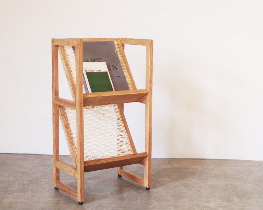 RATTAN MAGAZINE RACK