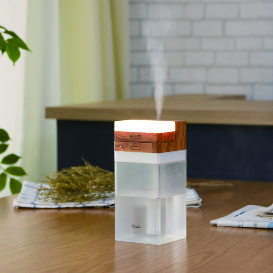 Rechargeable cordless humidifier with LED light