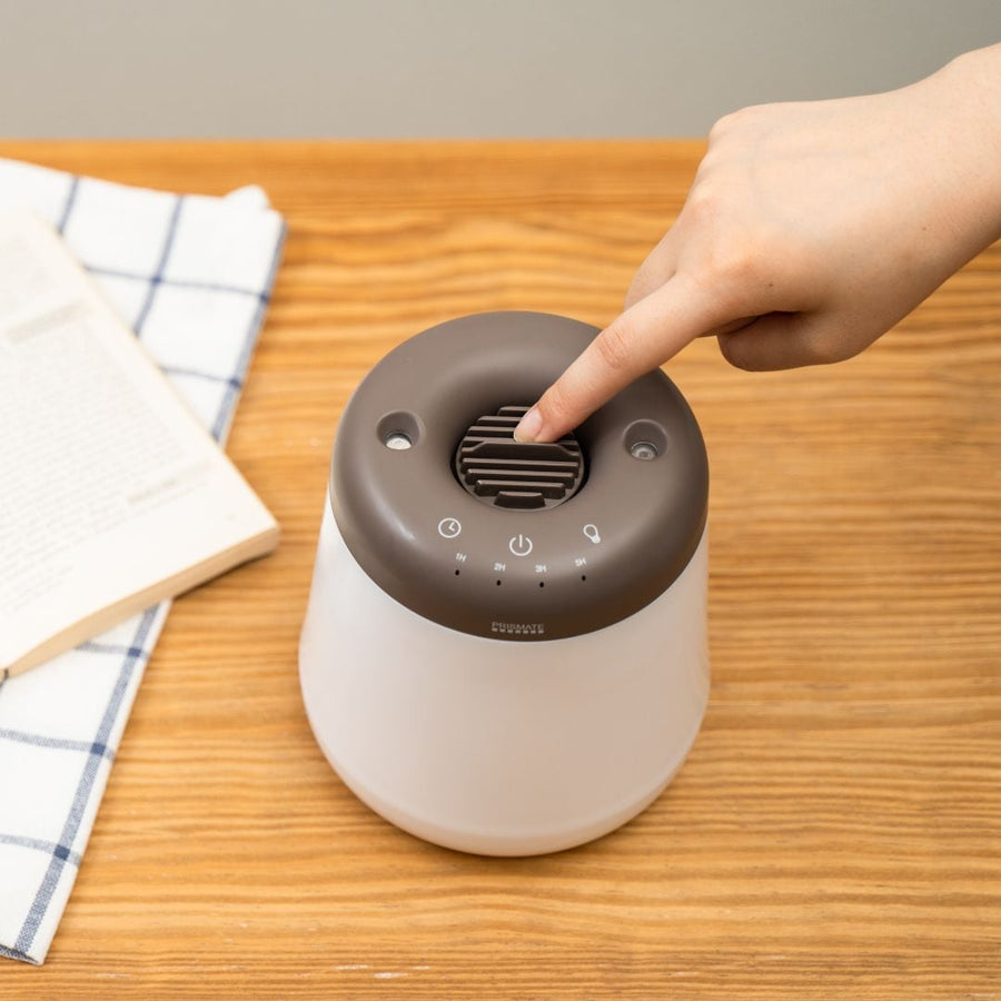 Cordless top-fill humidifier with dual mist function that prevents water spills even if it falls over