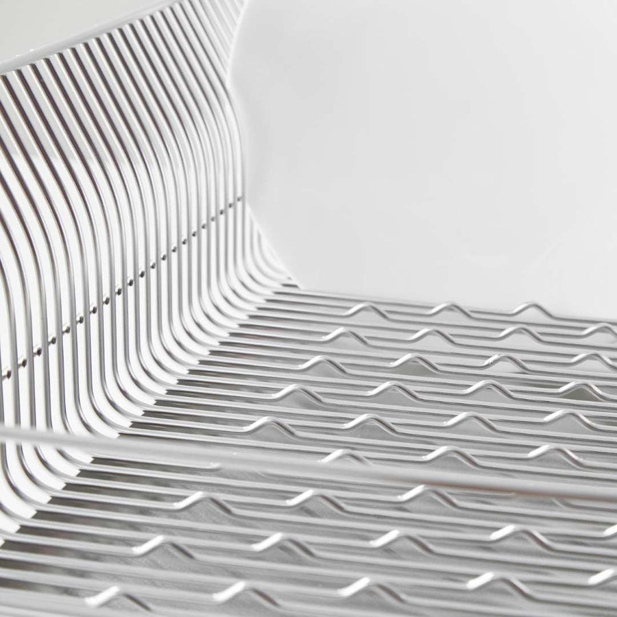 Hanauta Vertical Dish Drainer, Silver