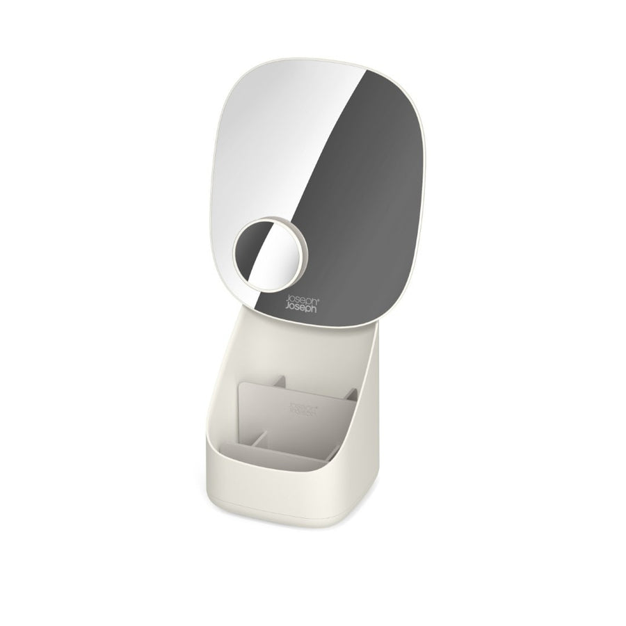 Cosmetic organizer with mirror