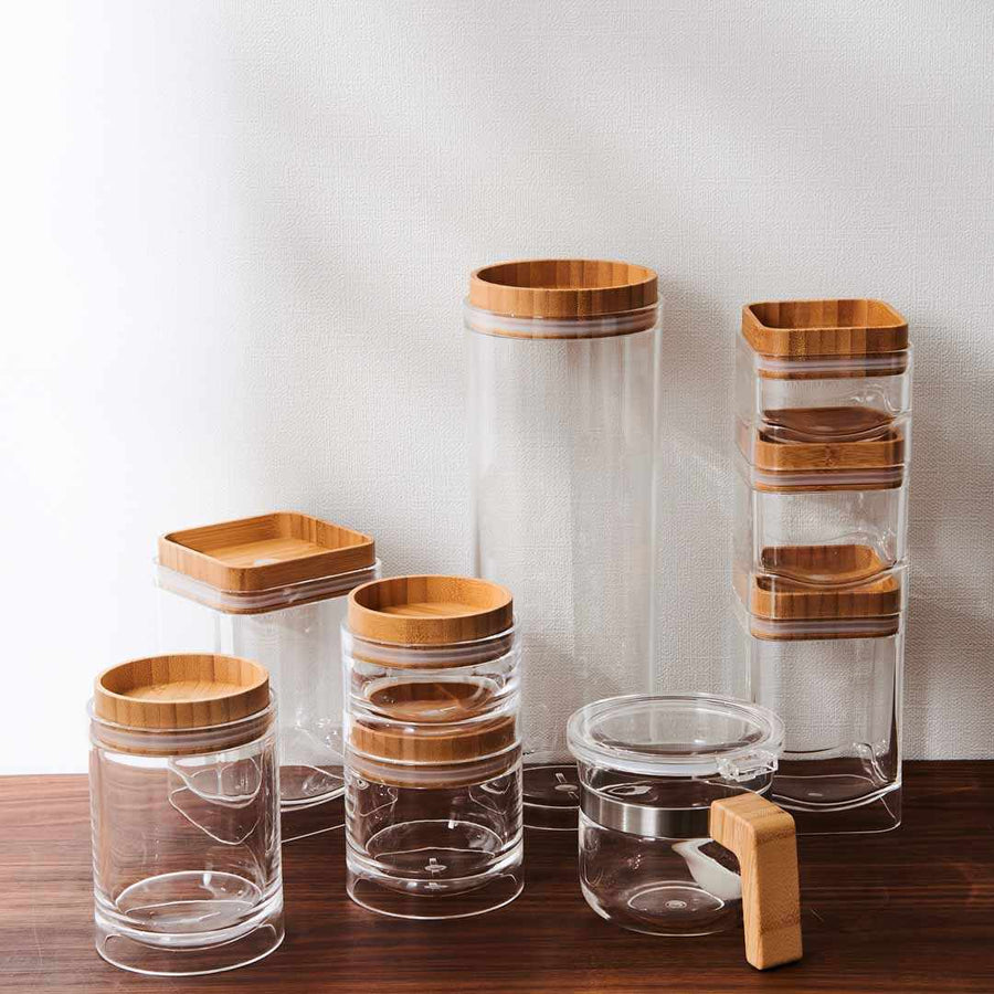 重なるキャニスター バンブー スクエア 900ml