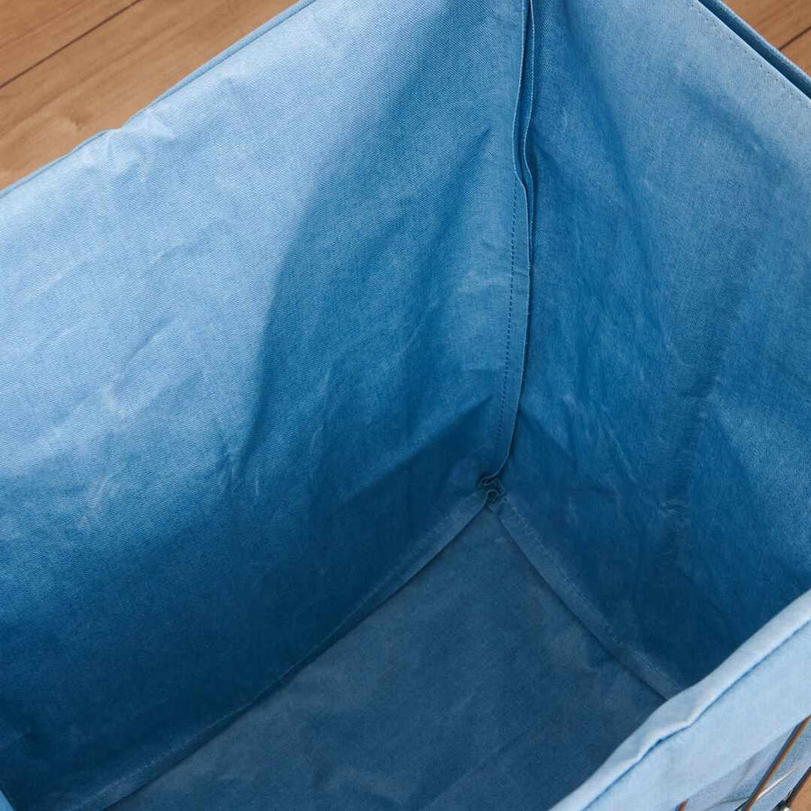 スタッキングバスケット 3段 キャスター ウォッシャブルカバー デニム