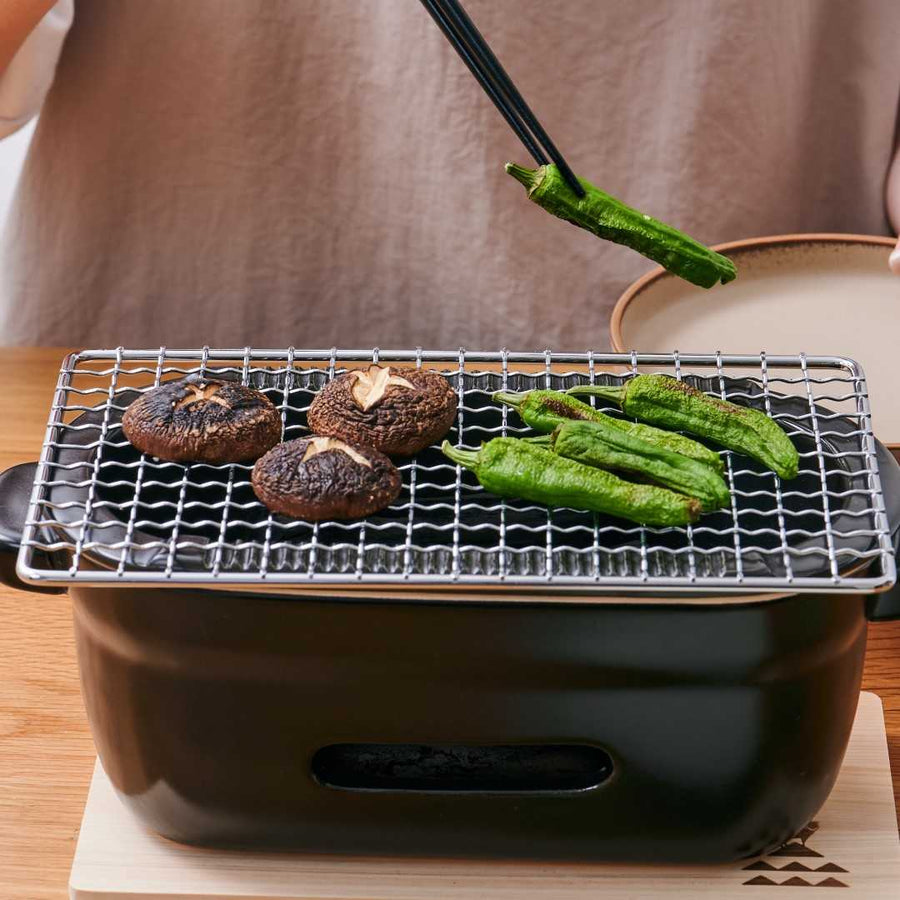 陶の炭火コンロ 角