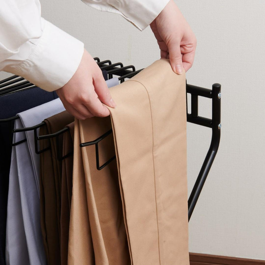 bws SELECTION Slacks Hanger, 10-Holder, Black