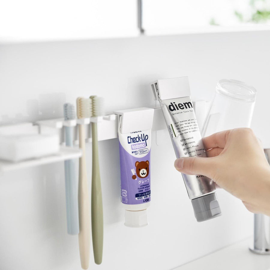 Tower Film Hook Toothbrush &amp; Toothpaste Storage Set
