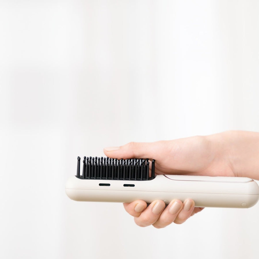 Rechargeable styling heater brush