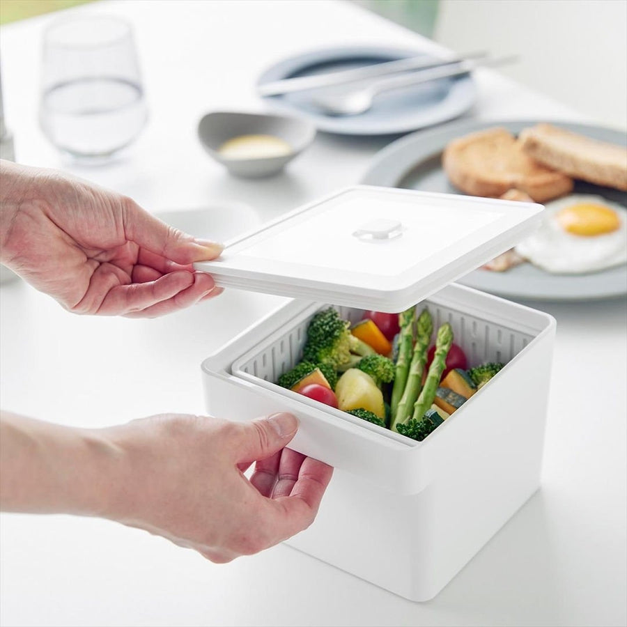 tower 電子レンジ・食洗機対応 ザル付き保存容器