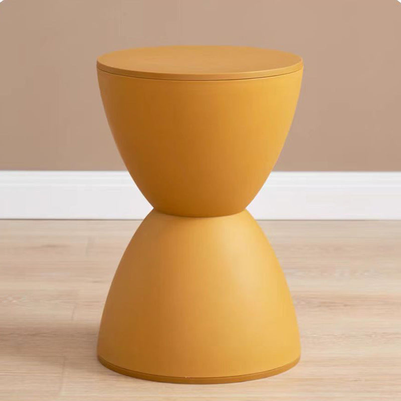 Hourglass-shaped round stool