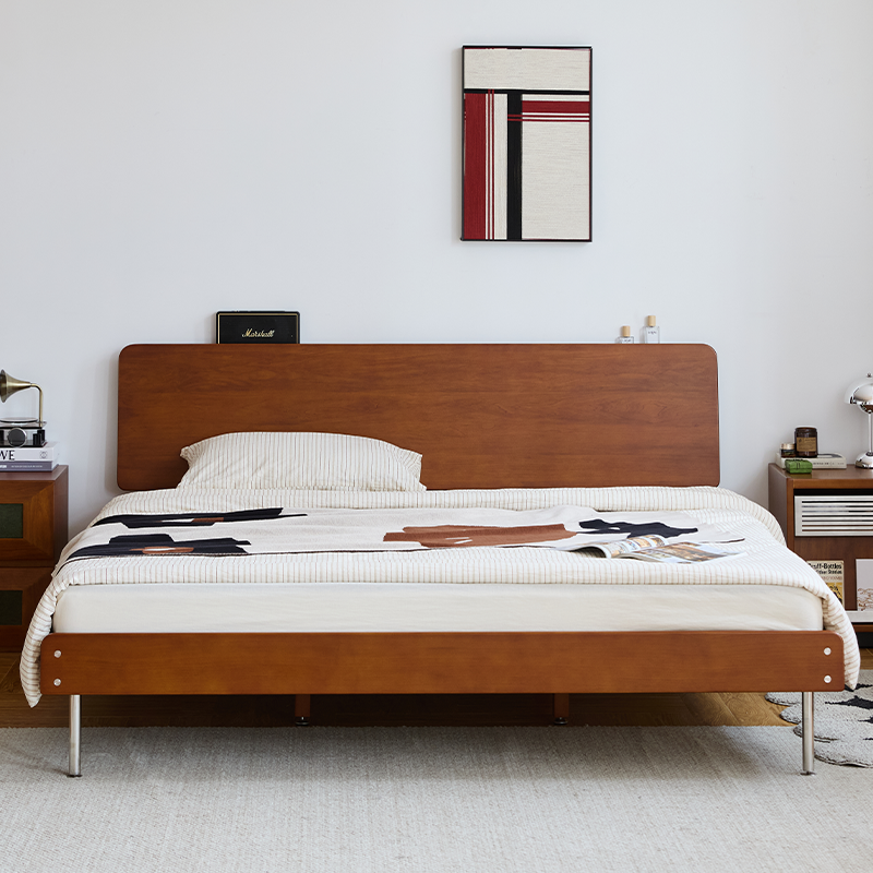 Boxwood simple retro wooden bed