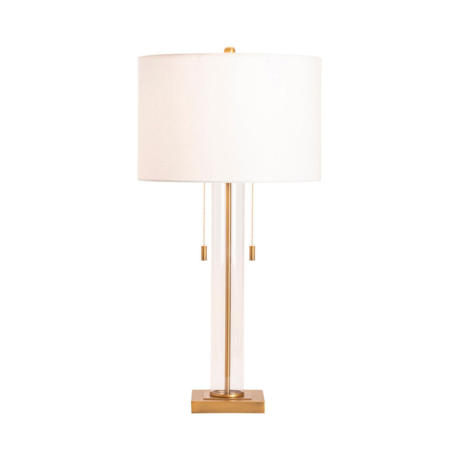 Classic glass x gold table lamp