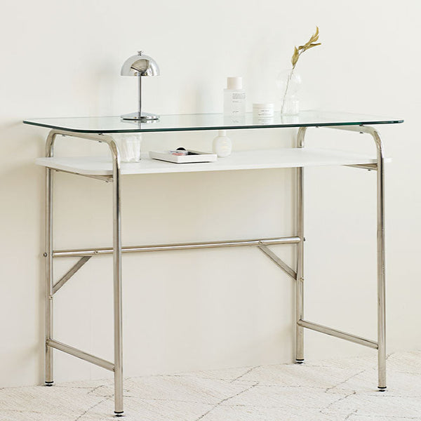 PEBBLE GLASS TABLE デスク