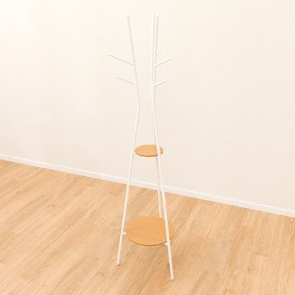 Pole hanger with shelf (light brown/white SR02)