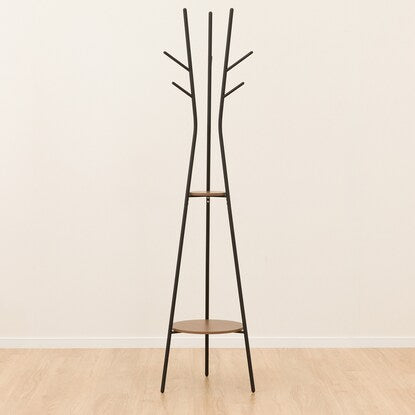 Pole hanger with shelf (Middle brown/black SR02)