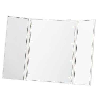 Compact mirror with LED light (white)