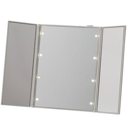 Compact mirror with LED light (white)