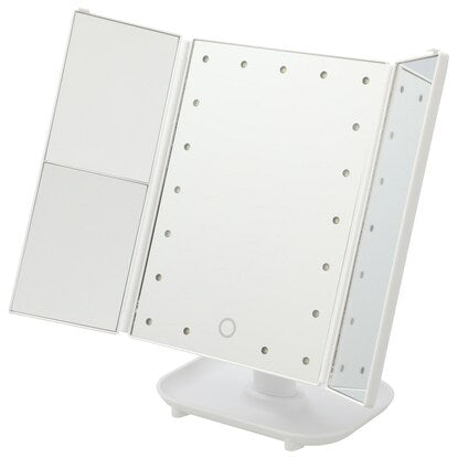 LED 3-sided table mirror Pieri (white)