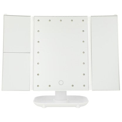 LED 3-sided table mirror Pieri (white)