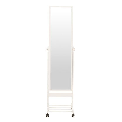 Movable stand mirror with storage space FF4 (white)