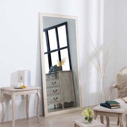 Large standing mirror (width 90 x height 180 cm, white)