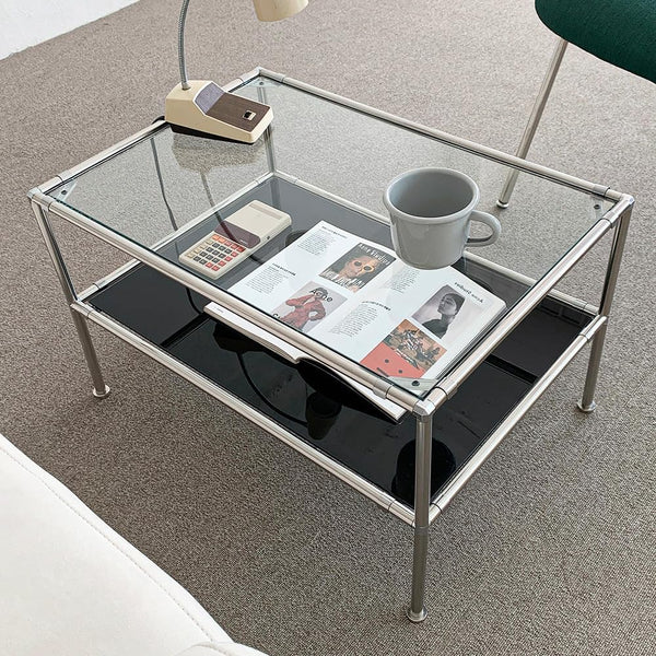 O'gre Stainless Steel Modular 2-Tier Sofa Table S