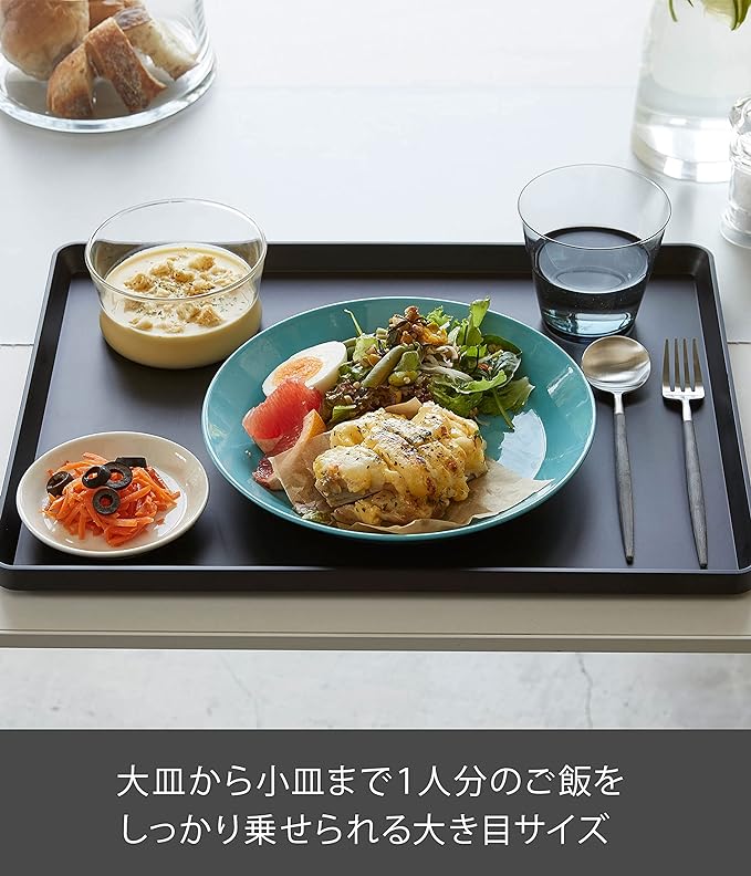 tower tray black tray square placemat simple