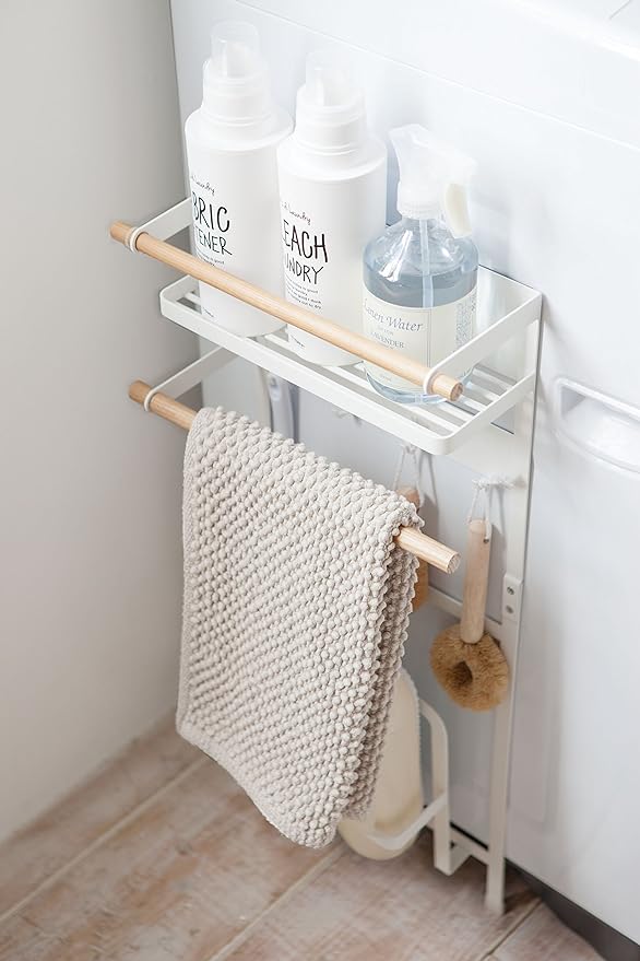 tosca Storage Rack, Magnetic Storage Rack for Washing Machine, White