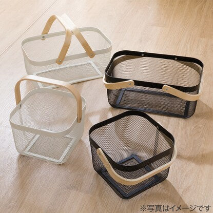 Steel Basket Square (White)