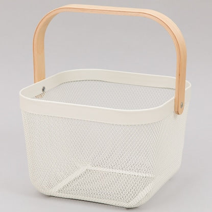 Steel Basket Square (White)