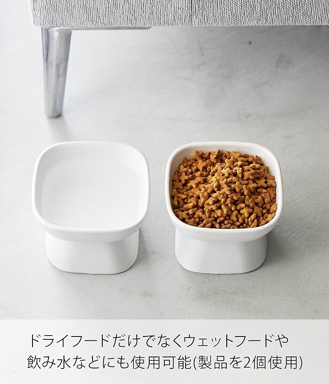 tower 食べやすい高さ陶器ペットフードボウル