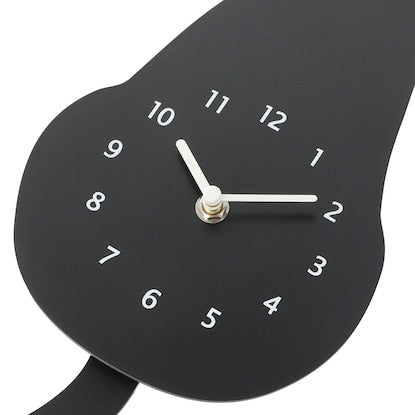 Moving tail wall clock black cat