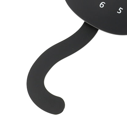 Moving tail wall clock black cat