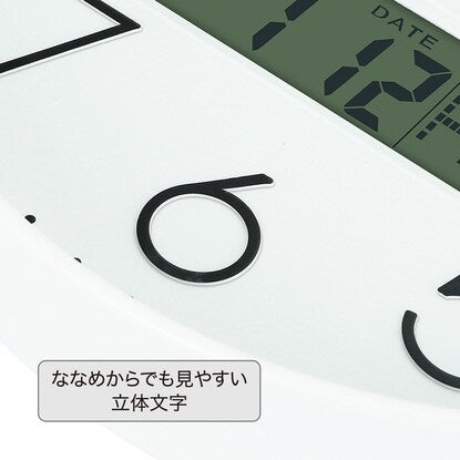 電波 夜間停止秒針 日付・曜日・温湿度デジタル表示 掛け時計（ラテーセ RST ホワイト）