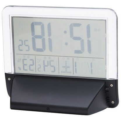 Radio-controlled digital clock (black 001LT)