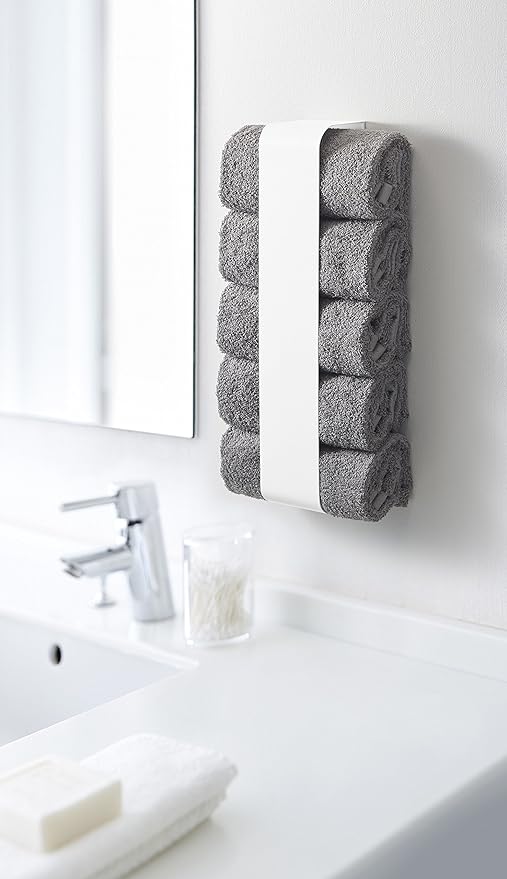 PLATE Magnet Towel Storage Towel Stocker Towel Holder White