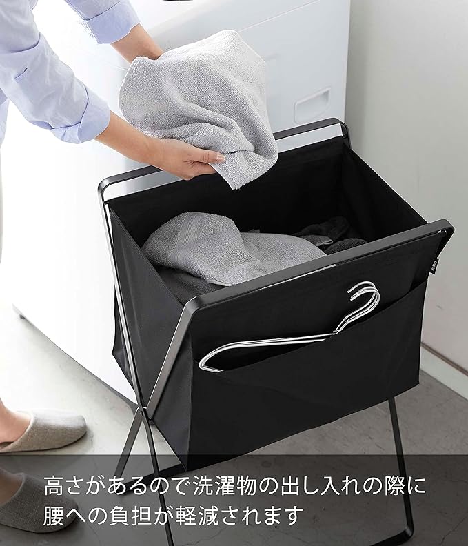 tower folding elevated laundry basket black laundry bag folding laundry basket