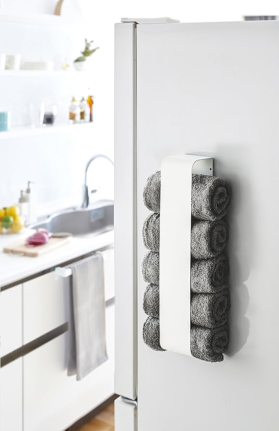 PLATE Magnet Towel Storage Towel Stocker Towel Holder White